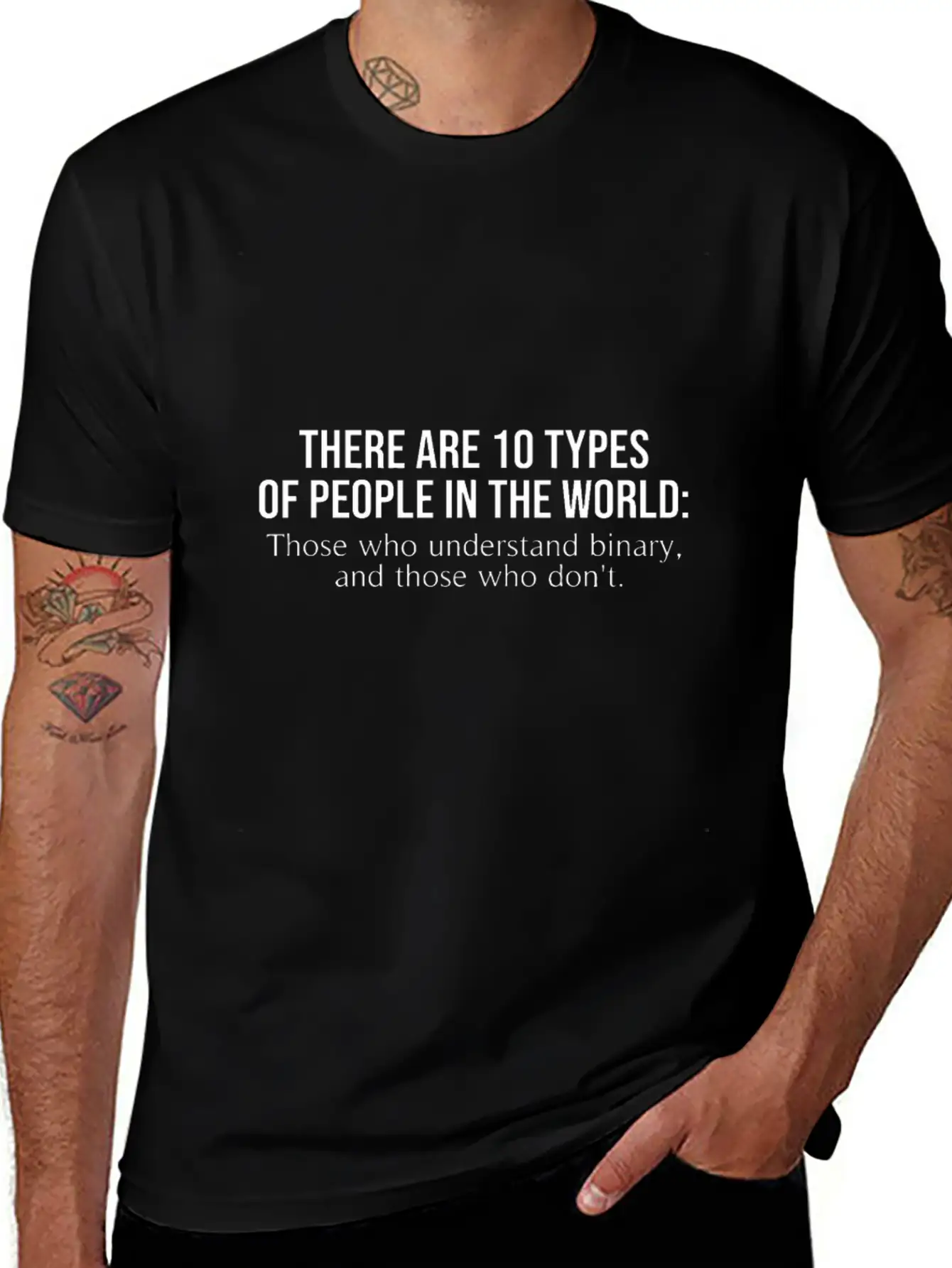10 Types Of People Those Who Understand Binary Fun Basic Graphic T-Shirt – Daily Comfort In Soft Cotton