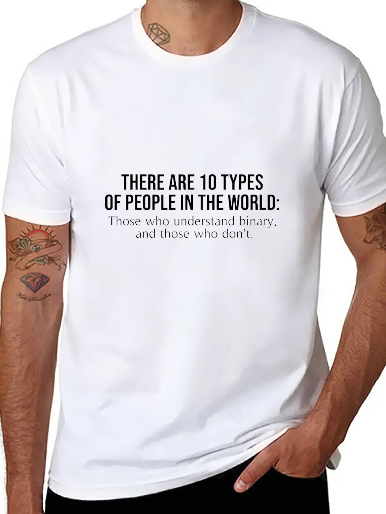 10 Types Of People Those Who Understand Binary Fun Basic Graphic T-Shirt – Daily Comfort In Soft Cotton