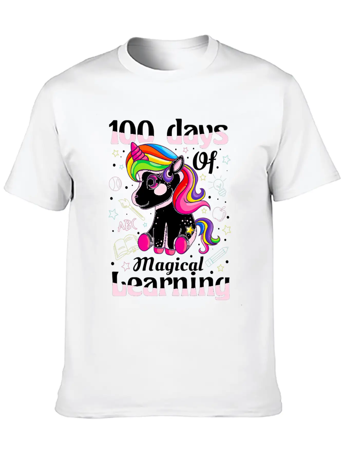 100 Days Of Magical Learning 100Th Day Of School Timeless Short Sleeve Tee – Comfy And Minimalist Design