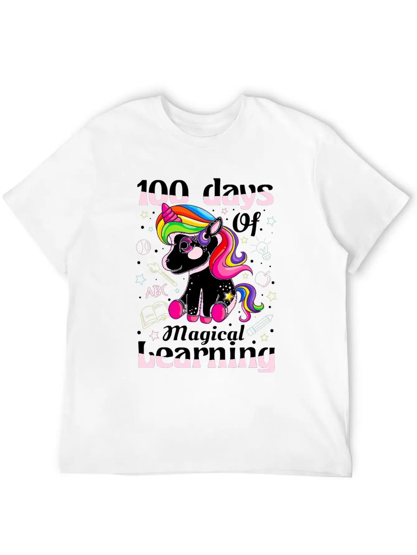 100 Days Of Magical Learning 100Th Day Of School Timeless Short Sleeve Tee – Comfy And Minimalist Design