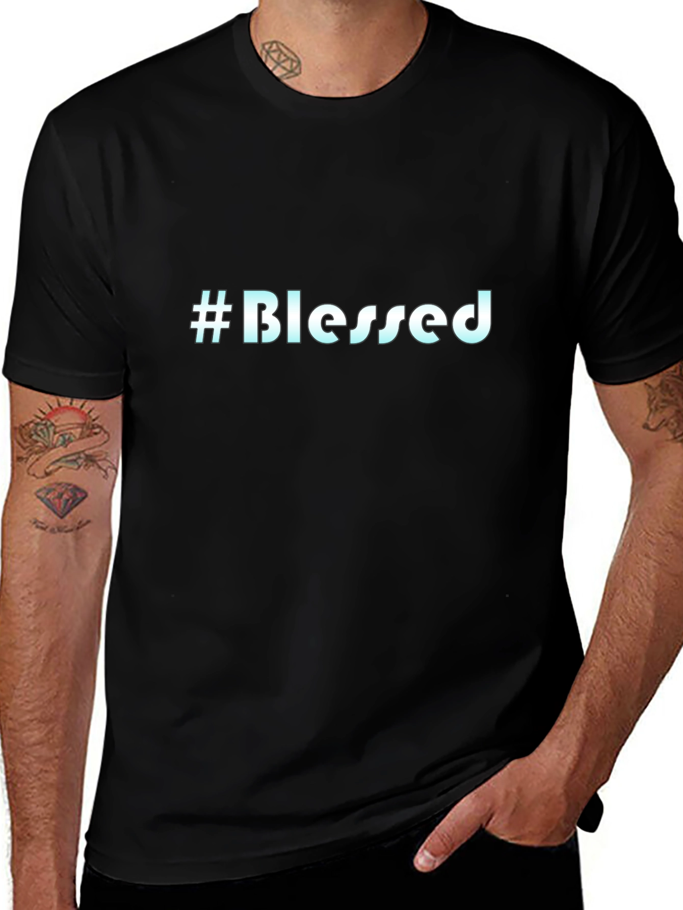 #Blessed Black T-Shirt - Stylish & Comfortable Tee