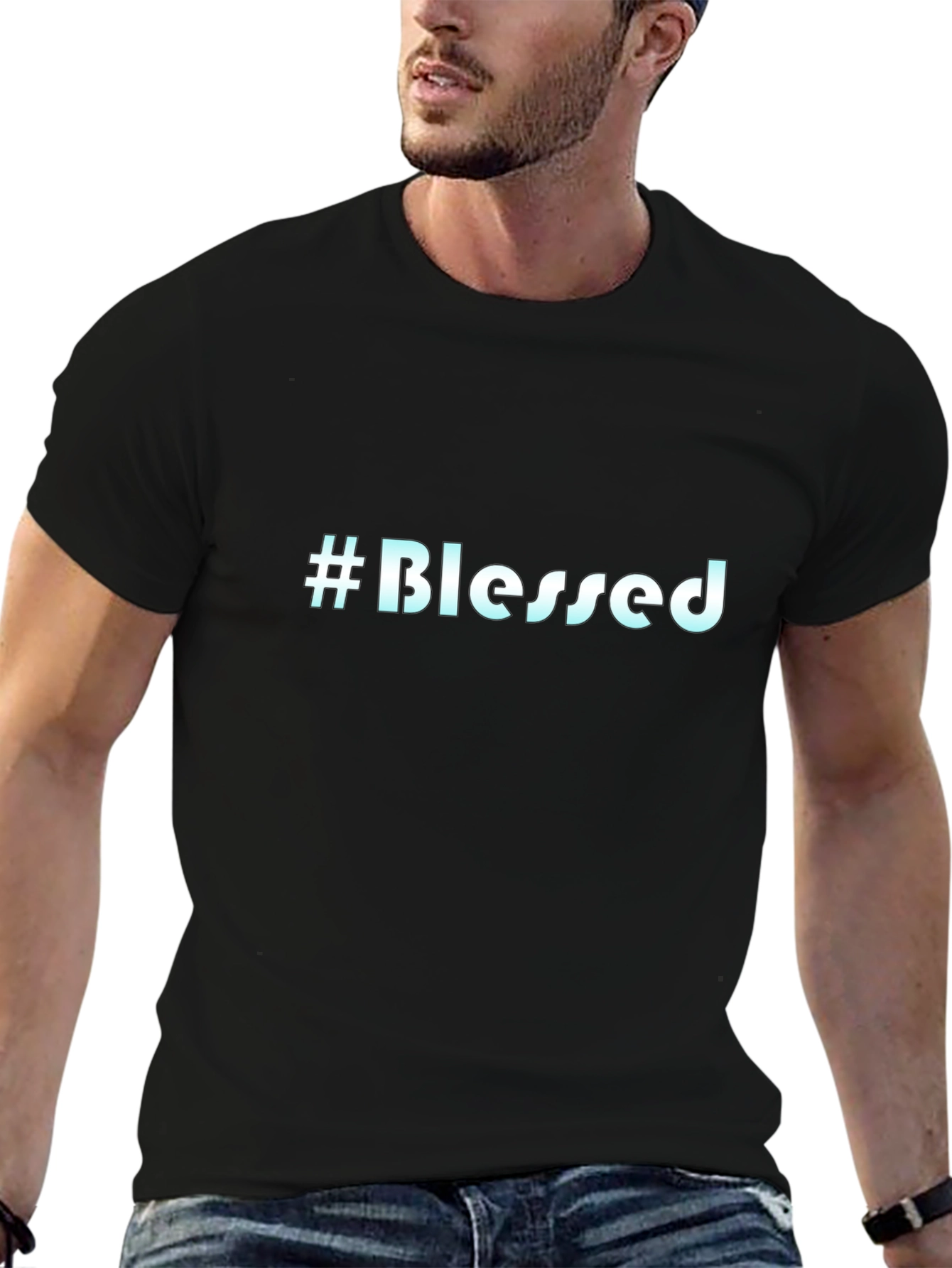 #Blessed Black T-Shirt - Stylish & Comfortable Tee