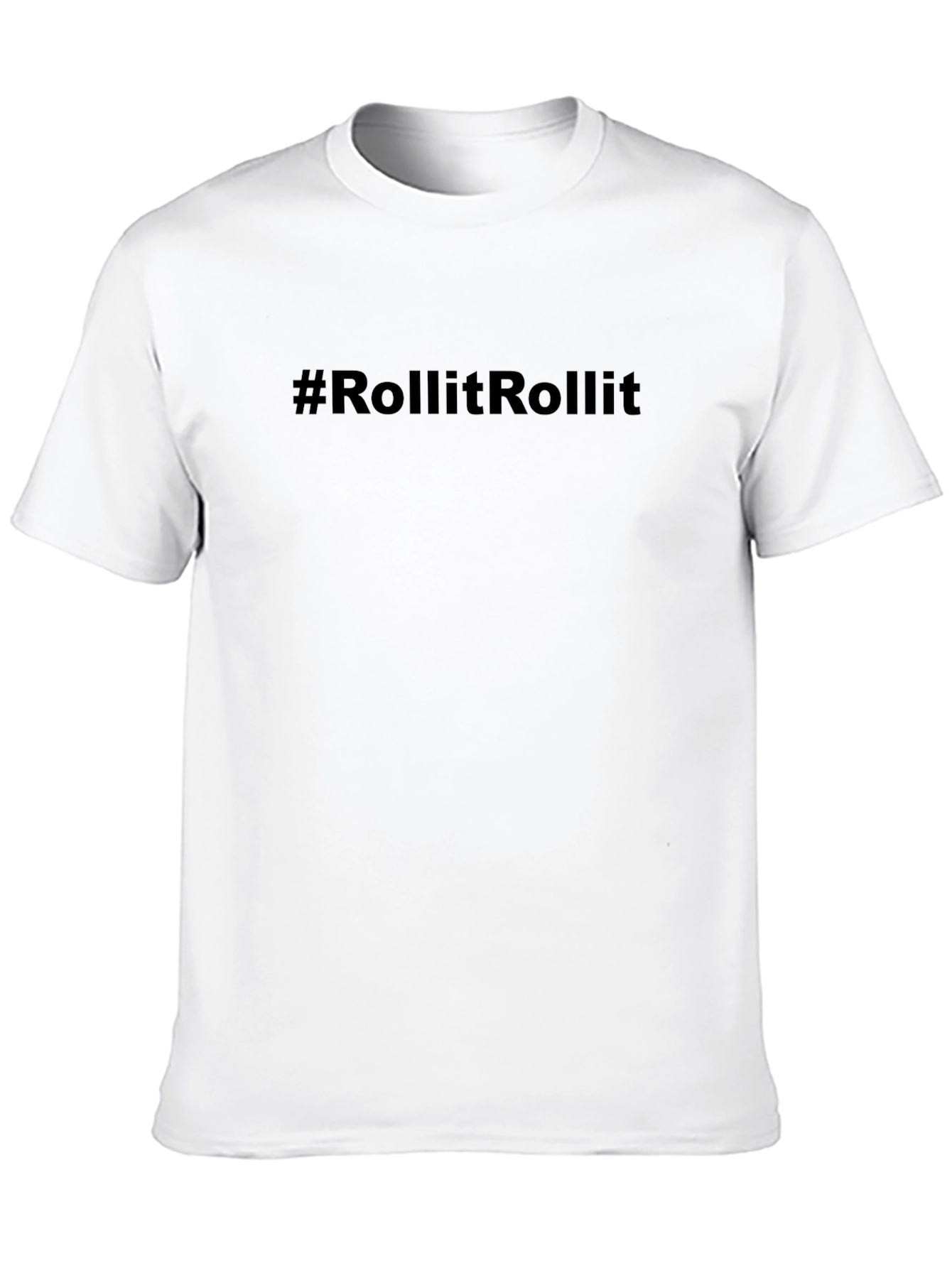 #RollItRollIt Black Graphic Tee - Trendy Casual Style