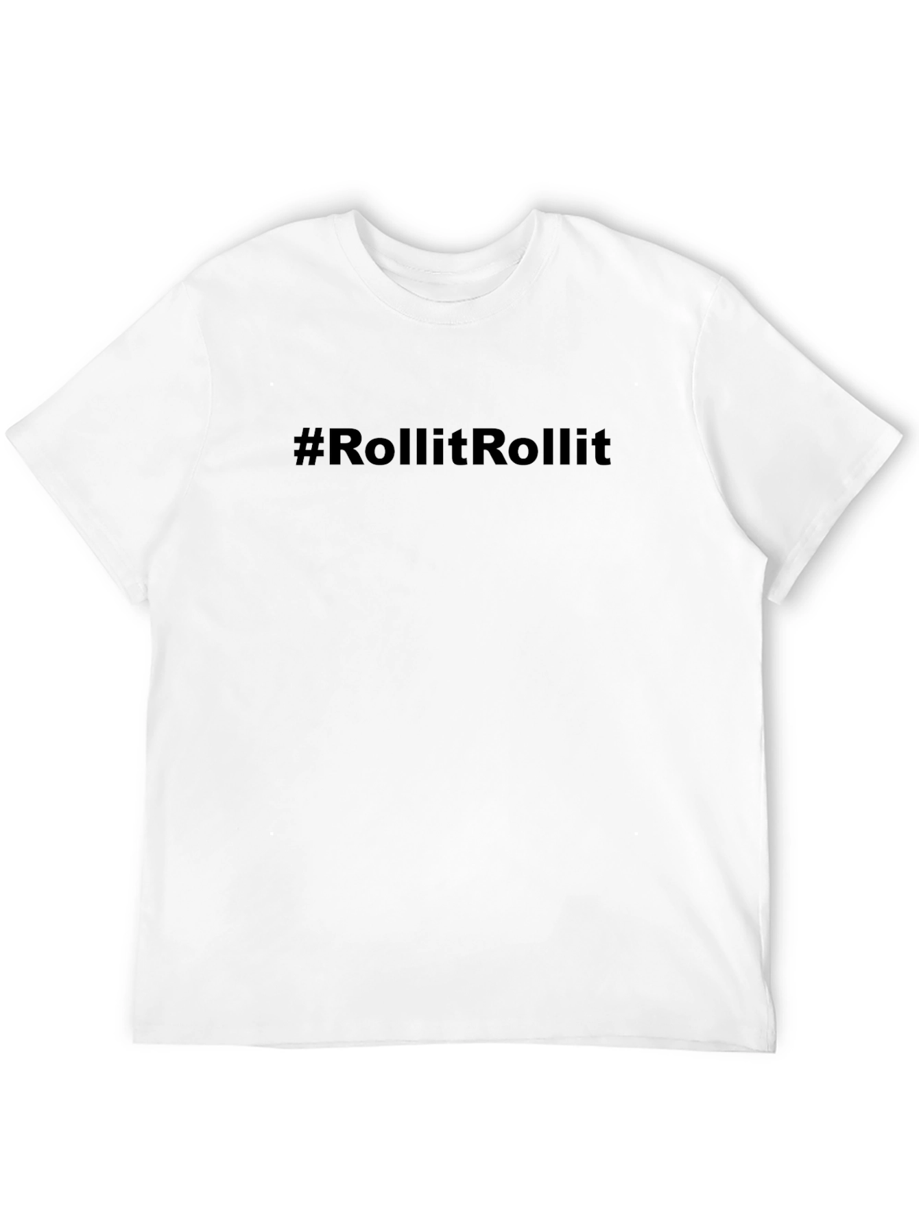 #RollItRollIt Black Graphic Tee - Trendy Casual Style