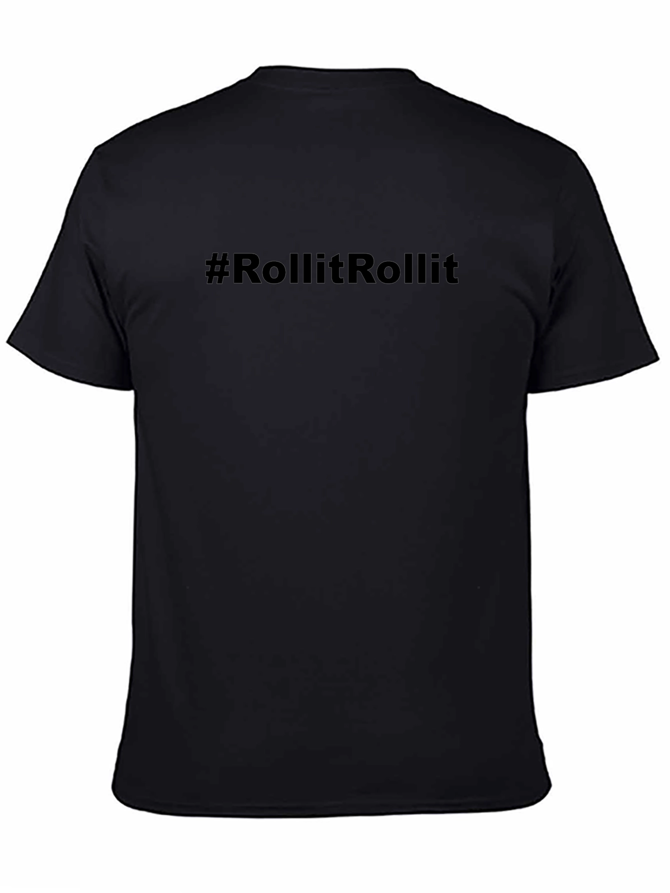 #RollItRollIt Black Graphic Tee - Trendy Casual Style