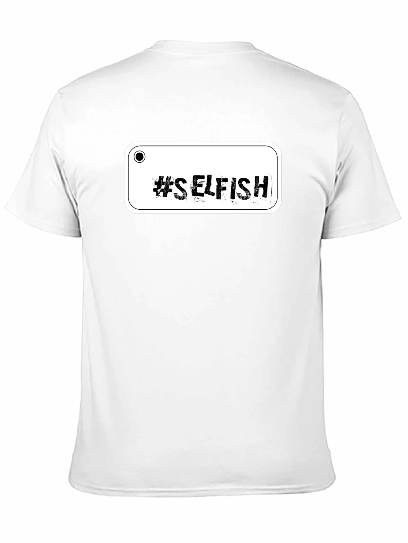 #Selfish Graphic Black Tee - Edgy Casual Style