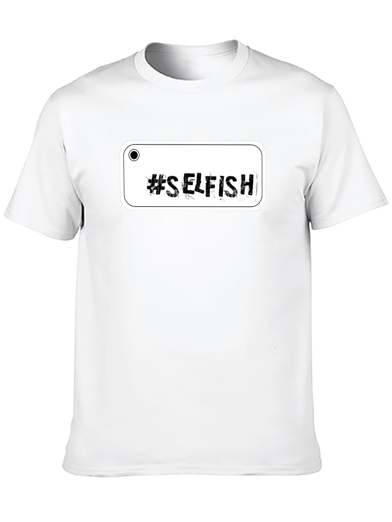 #Selfish Graphic Black Tee - Edgy Casual Style