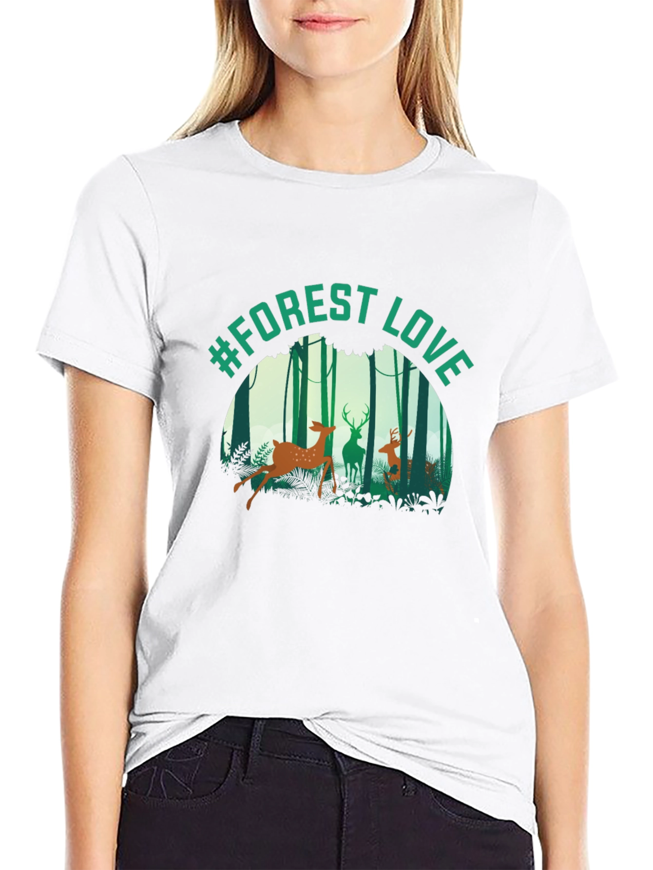 #Forest Love Graphic Tee - Nature Inspired T-Shirt