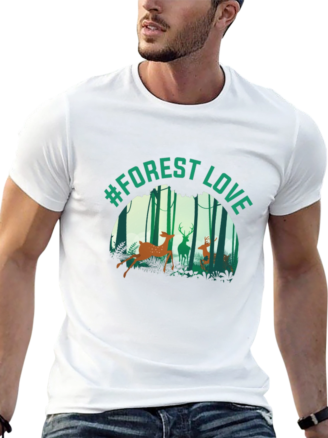 #Forest Love Graphic Tee - Nature Inspired T-Shirt