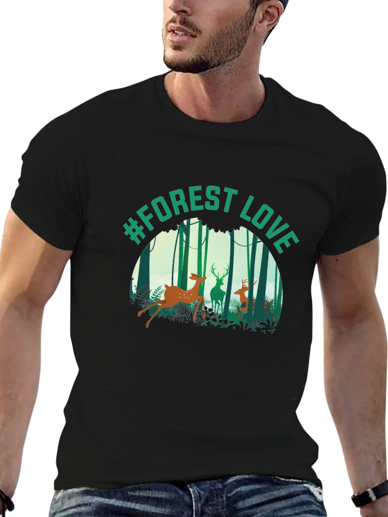 #Forest Love Graphic Tee - Nature Inspired T-Shirt