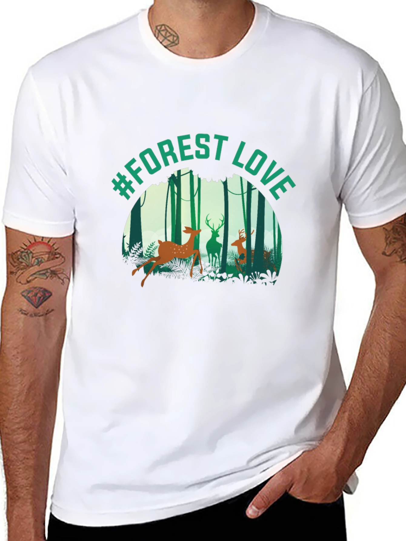 #Forest Love Graphic Tee - Nature Inspired T-Shirt