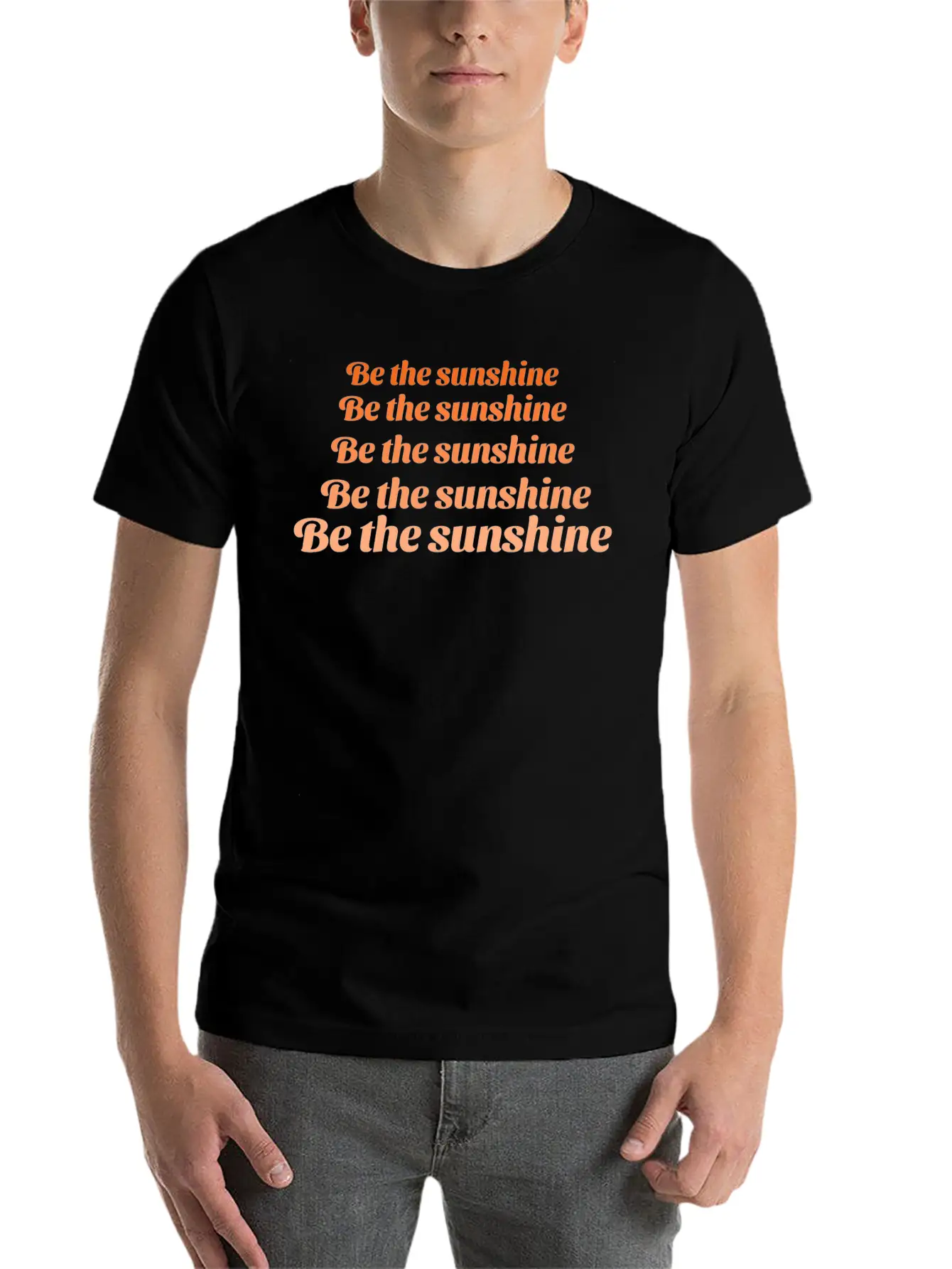 "Be The Sunshine" Quote Tshirt Timeless Short Sleeve Tee – Comfy And Minimalist Design