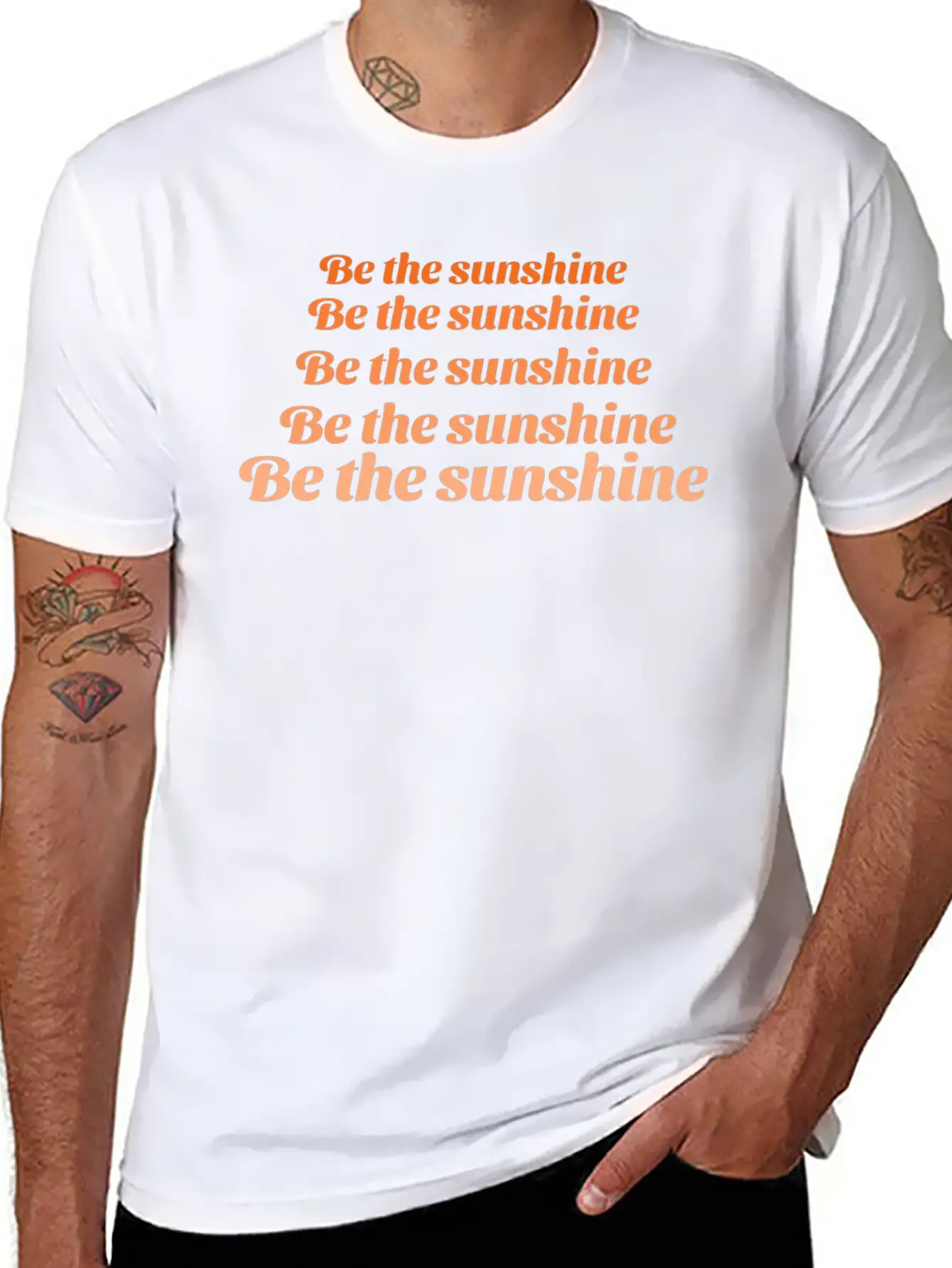"Be The Sunshine" Quote Tshirt Timeless Short Sleeve Tee – Comfy And Minimalist Design