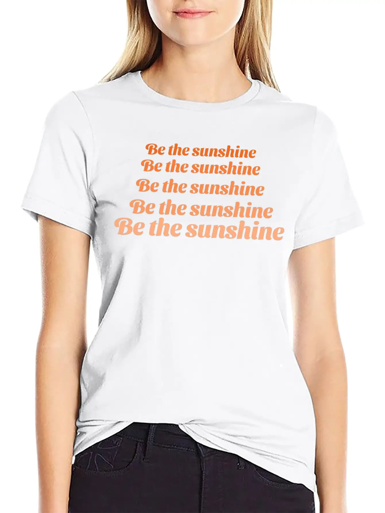 "Be The Sunshine" Quote Tshirt Timeless Short Sleeve Tee – Comfy And Minimalist Design