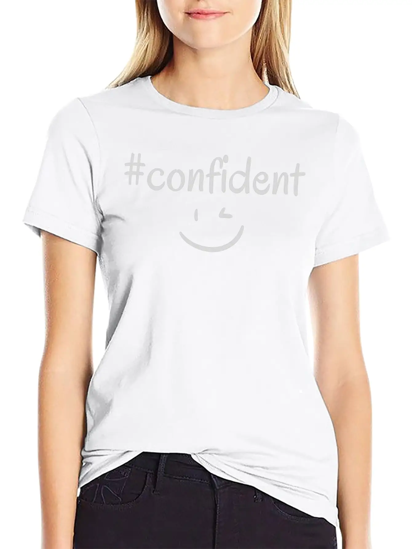 #confident Timeless Short Sleeve Tee – Comfy And Minimalist Design