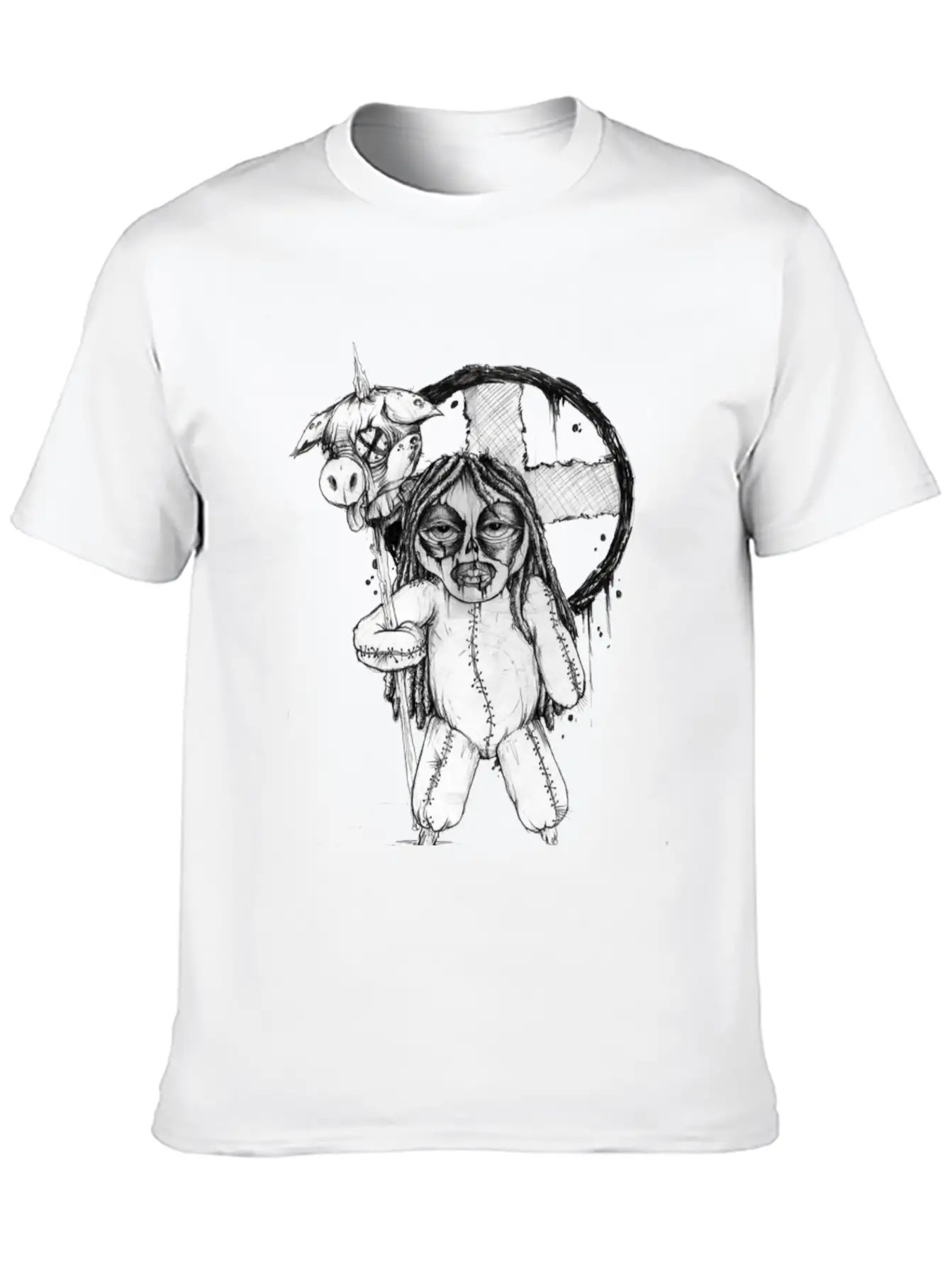 (pighead) Comfortable Minimalist Graphic Tee – Summer Style Essential