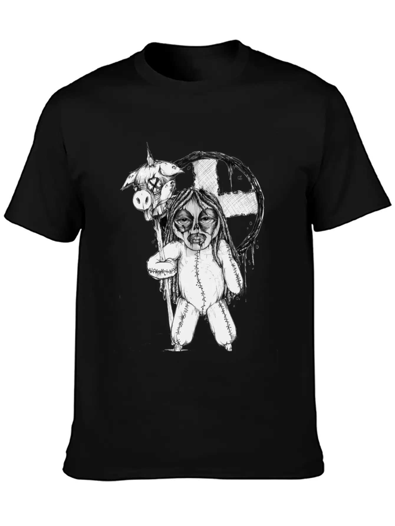 (pighead) Comfortable Minimalist Graphic Tee – Summer Style Essential