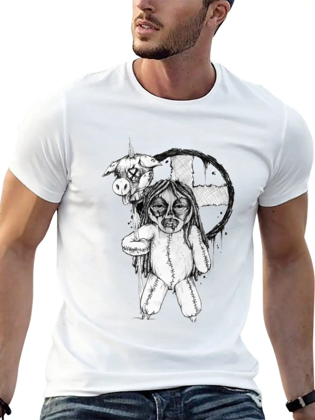 (pighead) Comfortable Minimalist Graphic Tee – Summer Style Essential