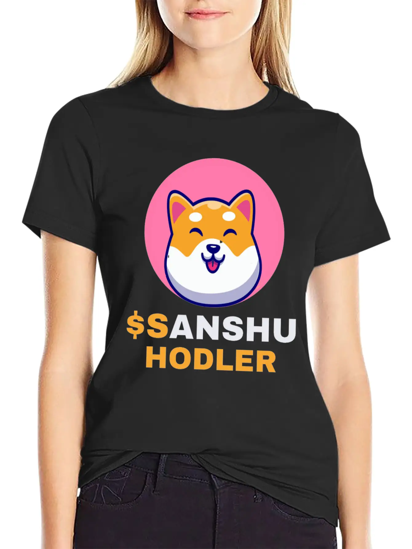 $SANSHU Hodler, Sanshu Inu Coin Cryptocurrency Cry Timeless Short Sleeve Tee – Comfy And Minimalist Design
