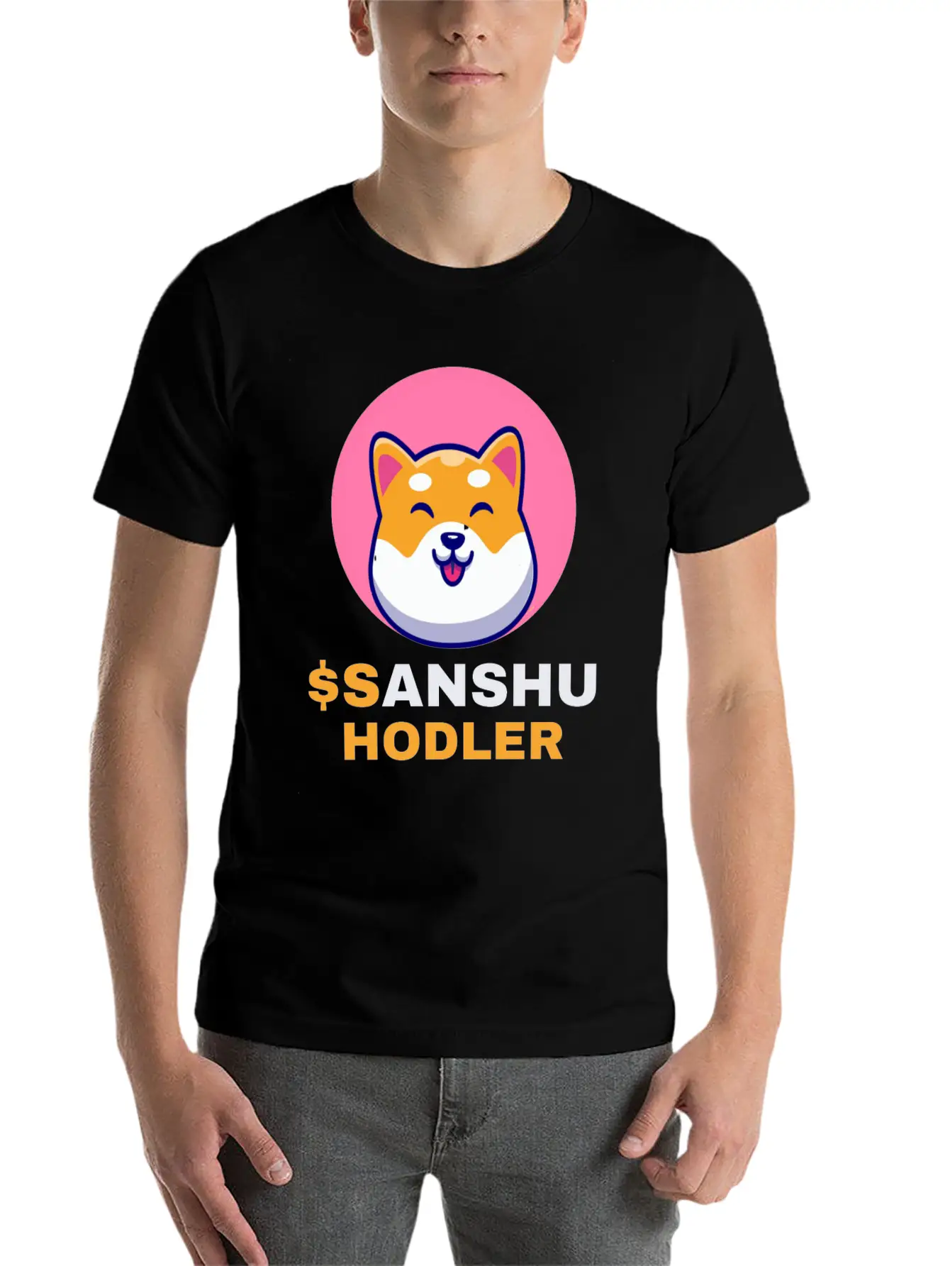 $SANSHU Hodler, Sanshu Inu Coin Cryptocurrency Cry Timeless Short Sleeve Tee – Comfy And Minimalist Design