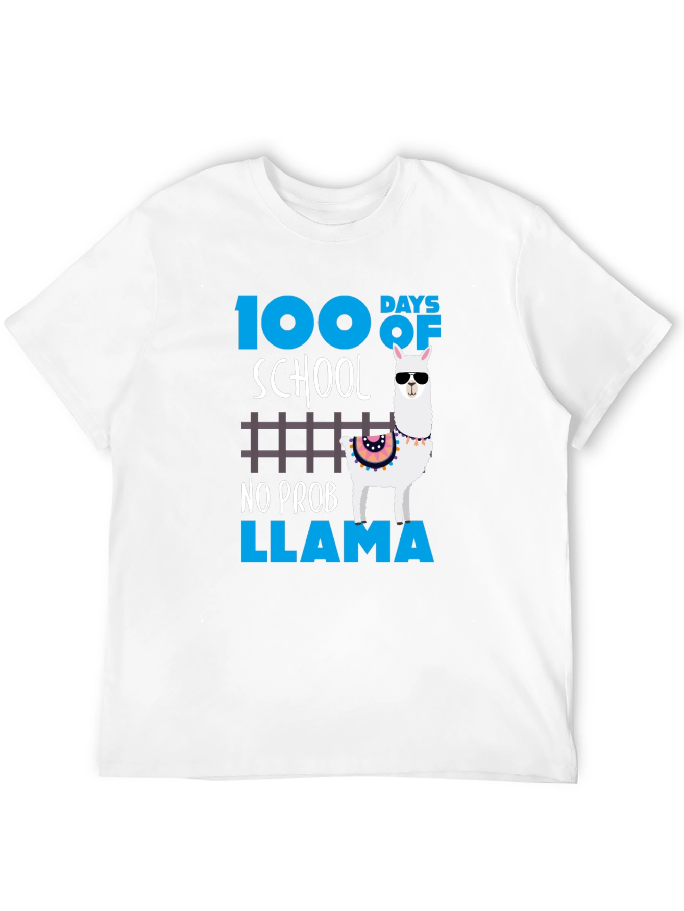 100 Days of School No Prob Llama Graphic Tee