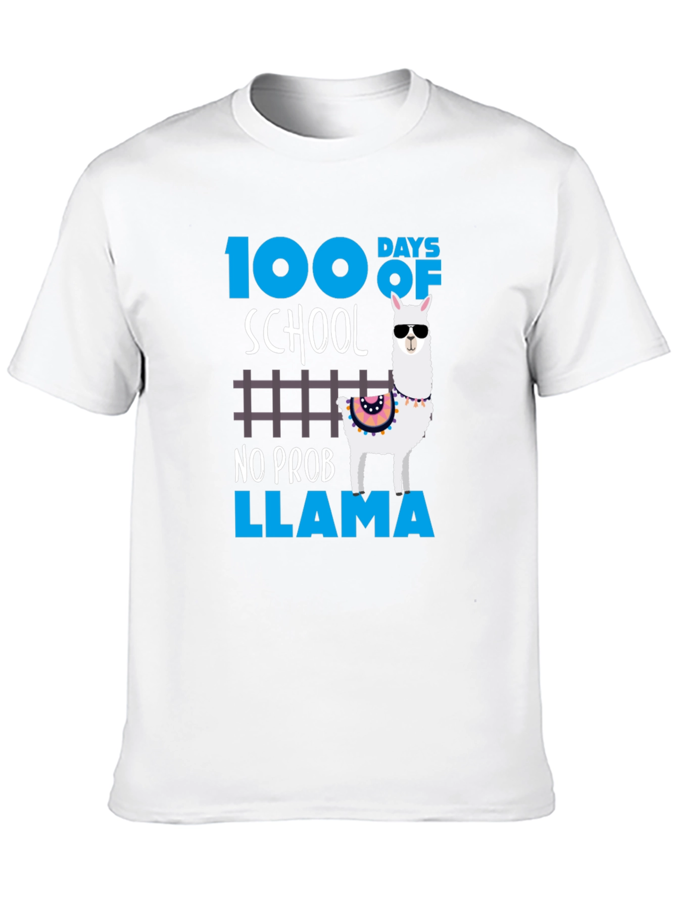 100 Days of School No Prob Llama Graphic Tee