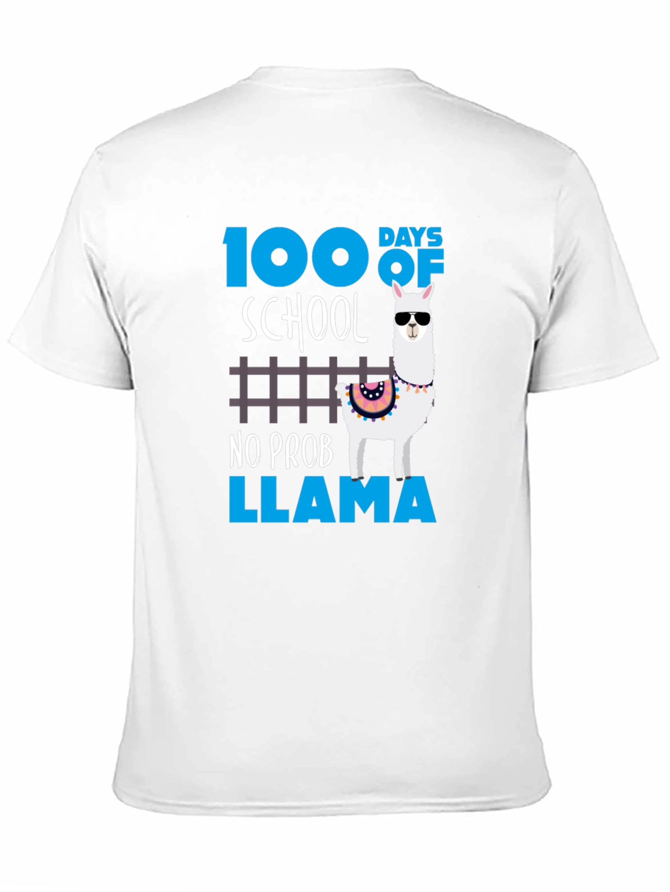 100 Days of School No Prob Llama Graphic Tee