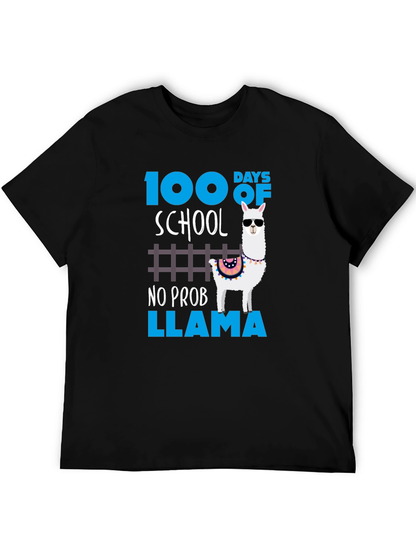100 Days of School No Prob Llama Graphic Tee