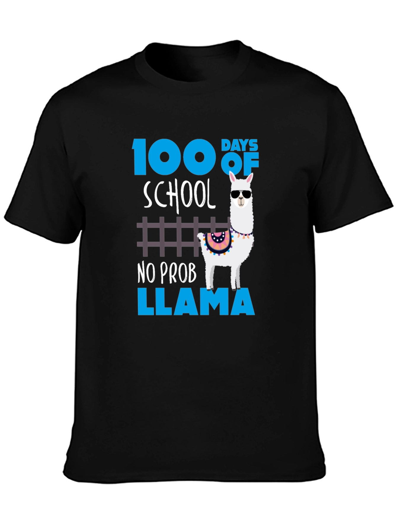 100 Days of School No Prob Llama Graphic Tee