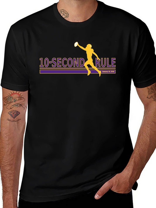 10-Second Rule Football T-Shirt - Black