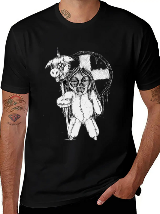 (pighead) Comfortable Minimalist Graphic Tee – Summer Style Essential