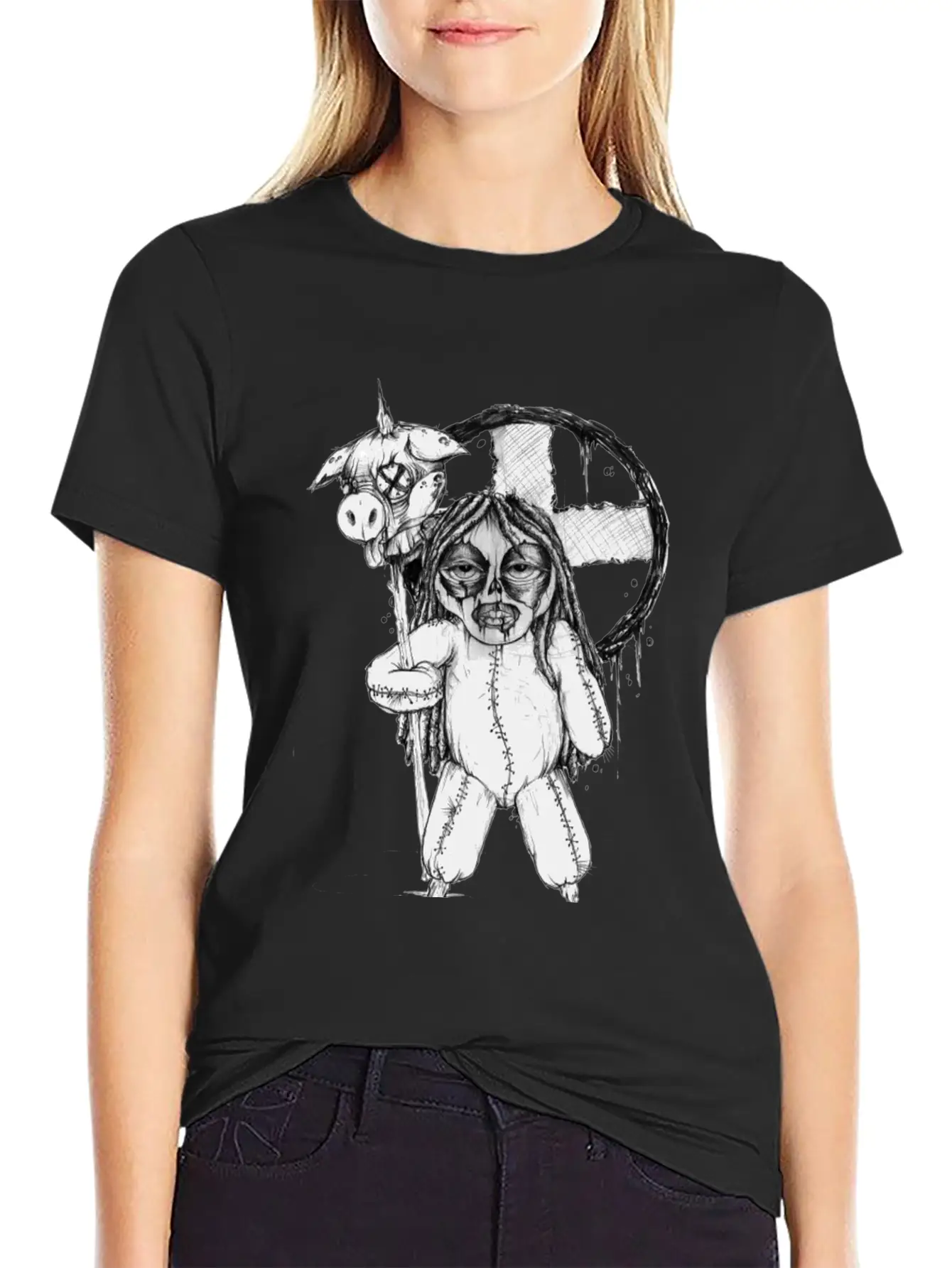 (pighead) Comfortable Minimalist Graphic Tee – Summer Style Essential