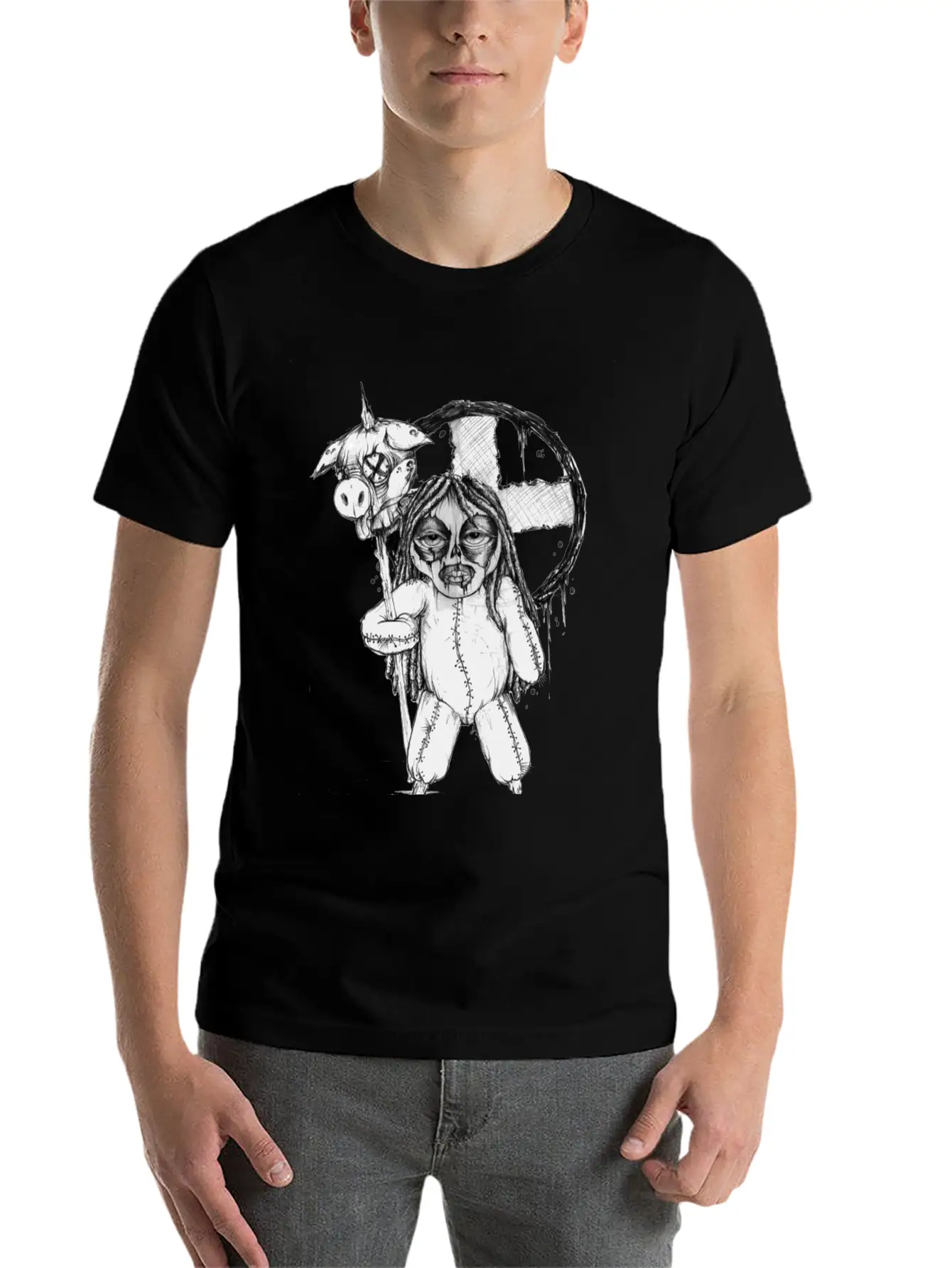 (pighead) Comfortable Minimalist Graphic Tee – Summer Style Essential