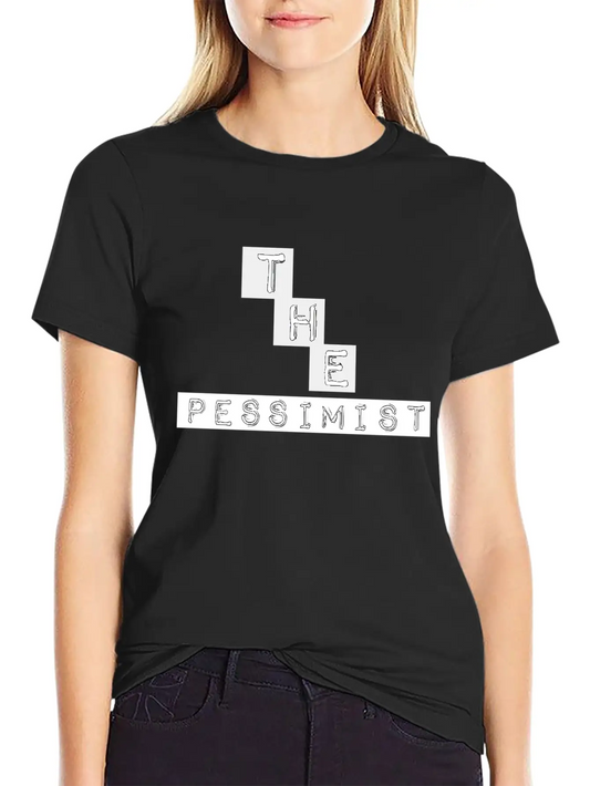 "The Pessimist" Abstract Design Relaxed Everyday Tee – Lightweight And Durable Cotton